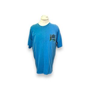 Harley Davidson Mens Short Sleeve Cotton Graphic Tee Diamond Head Hawaii Blue L